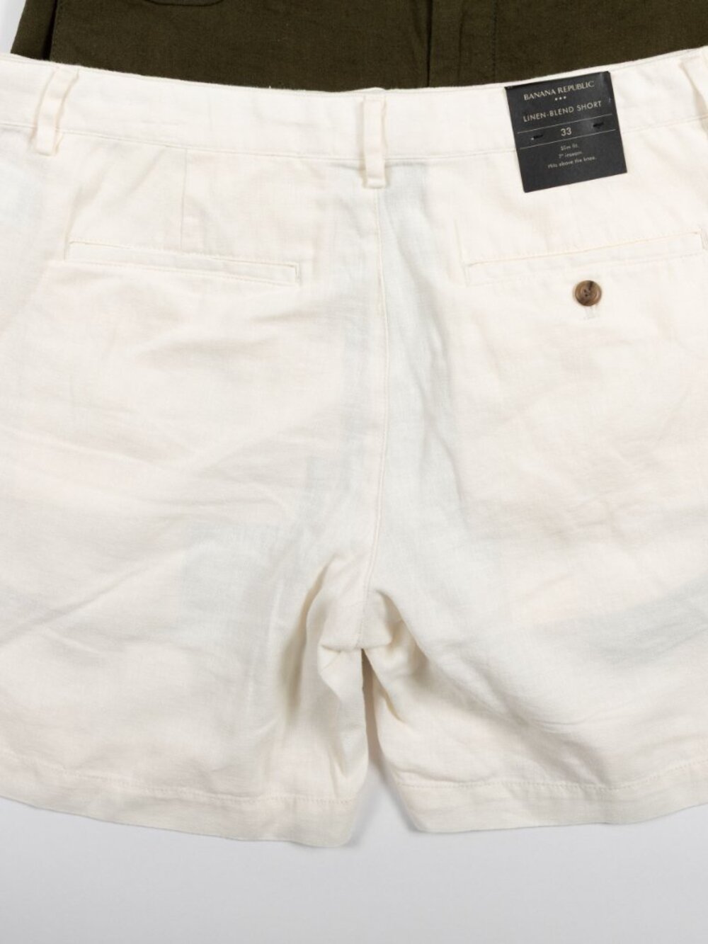 NWT LOT 4 Banana Republic Men's Size 33 Linen-Blend Slim Fit Shorts 7" Inseam - Picture 4 of 9